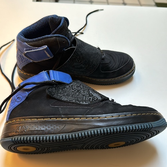 Air Jordan Fusion 20 black university blue retro 2008 size 9 - Picture 2 of 16